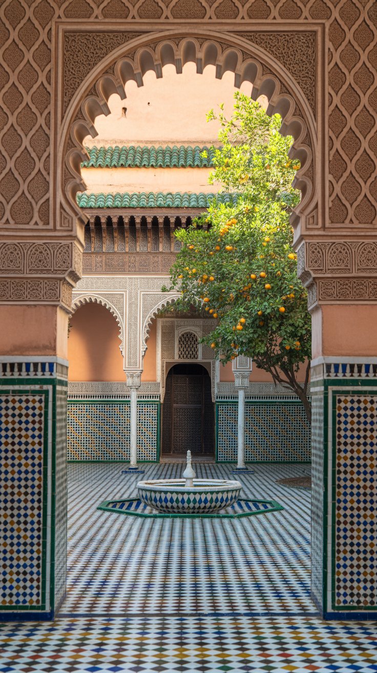 Villa des Orangers outdoor dining, Morocco